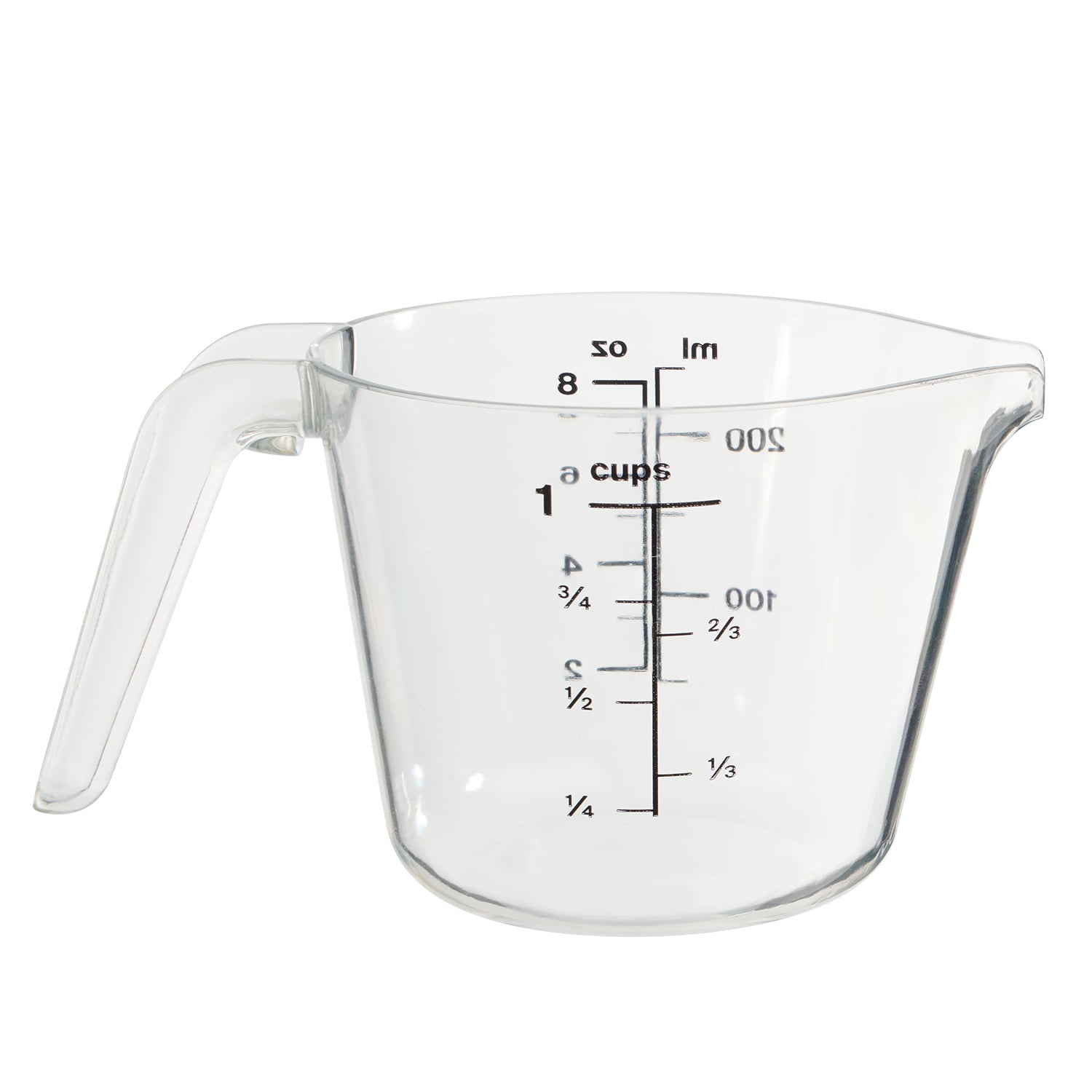 Mainstays 1/4 Cup BPA-Free Plastic Mini Measuring Cup, Black/Transparent -  Walmart.com