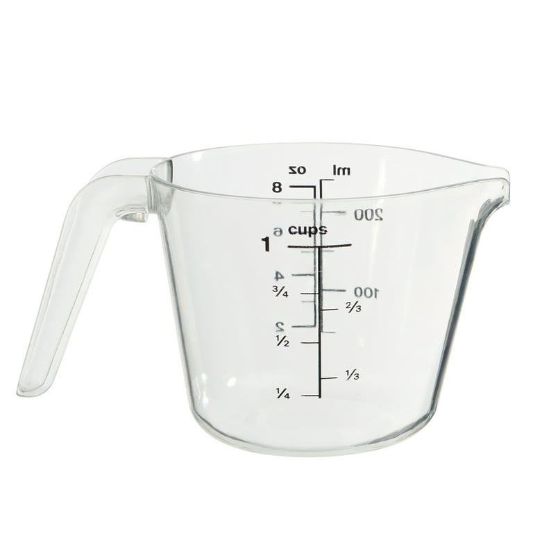 Mainstays 3-Piece Plastic Measuring Cups Set with Spouts, Clear 