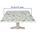 thumbnail image 2 of Elastic Edge Fitted Square Tablecloth, Floral Teal Sage Green Polyester Table Cloth, for Indoor Restaurant or Outdoor Patio Party Dining, Fit for 32" x 32" Square Table, 2 of 4