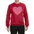 thumbnail image 2 of Wild Bobby, Pink Ribbon Heart, Breast Cancer Awareness, Unisex Crewneck Graphic Sweatshirt, Red, 4X-Large, 2 of 5