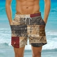 thumbnail image 2 of UTSJKR Mens Casual Swim Shorts Stretch Waist Short Pant Classic Vintage Pants Training Hawaiian Summer Beach Shorts Multicolor 18, 2 of 6