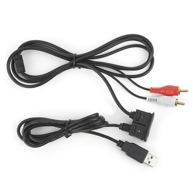Cable de extensión de 3,5 mm y 3,3 pies, conector USB AUX estéreo hembra a 2 RCA macho para coche, barco y motocicleta.