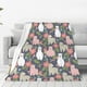 thumbnail image 1 of Fotbe Llamas Manta de Franela Acolchonada con Estampado, Súper Suave y Esponjosa, Extra Grande para Sofá, Cama, Uso Todo el Año-50"x40", 1 of 7