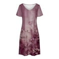 thumbnail image 3 of Xysaqa House Dresses for Womens Casual Half Sleeve Nightgown Soft Comfy Sleepwear Floral Printed Loungewear Flowy Sundress with Pockets S-2XL, 3 of 7