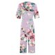 thumbnail image 5 of Pantalones de Vestido Casual para las Mujeres Impresión Floral Manga Corta con Cuello en V Cremallera Lateral Bolsillo Pantalones de Sudadera para Primavera Verano, 5 of 5