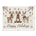 thumbnail image 3 of 2026 Christmas Home Party Decoration Christmas Reindeer Linen Placemats Waterproof Heat Table Mats Holiday Dining Table Decor Christmas Celebration Party Supplies, 3 of 6