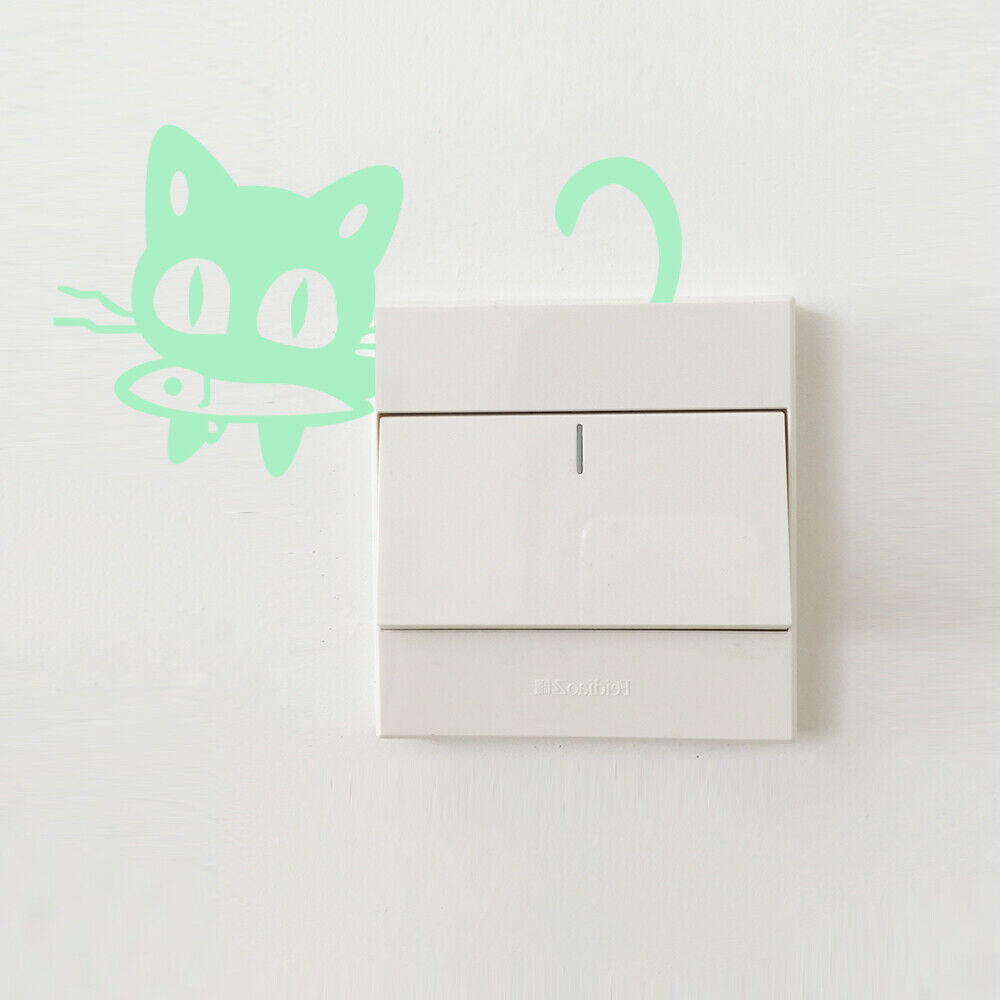 Walplus Light Switch Pet Sticker with Dog and Cat Wall Stickers Decals DIY Art