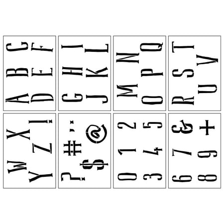 UPC: 0195158804317 | MICHAELS Alphabet Handlettered Serif Stencils  7  x 10  by Craft Smart®