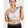 thumbnail image 2 of DYMADE Womens Plus Size Solid Color Plus Size Large Sports Bra Cup Tops, 2 of 4