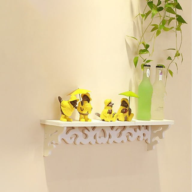 pstuiky Estantes de pared flotantes sin necesidad de perforar, estantes de exhibición, estante de pared de PVC, especiero, librero para sala de estar, baño, oficina, dormitorio y cocina.
