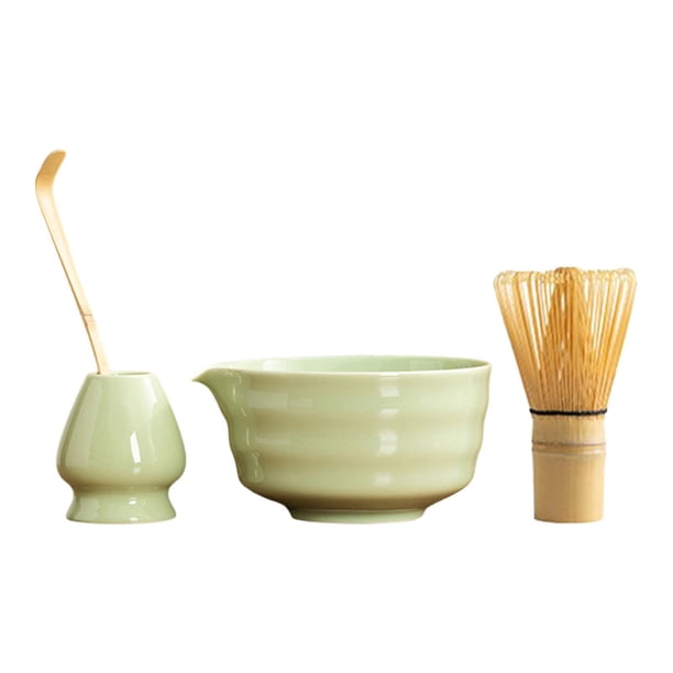 Juego de Matcha japonés, tazón de té con boquilla vertedora, juegos de té, tazón de Matcha tradicional para restaurante, casa de té, comedor verde claro