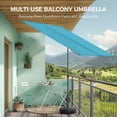 thumbnail image 1 of 6x4ft Outdoor Balcony Umbrella Light Blue with 95lbs Base, 1 of 7