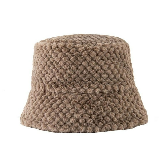 Kiplyki Wholesale Ladies Winter Cony Hair Bucket Hat Cute and Warm Caps Hunting Fishing Hat