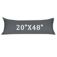 thumbnail image 2 of PiccoCasa Body Pillowcases Microfiber Pillow Cover with Zipper, Standard Grey 20"x48", 2 of 6