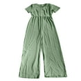 thumbnail image 4 of YDLCAFD Combinaison Courte Décontractée à Manches Courtes et Jambes Larges pour Femmes, 4 of 4