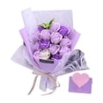 thumbnail image 3 of DOLITY Bouquet Savon Fleur Bouquet de Savon Floral Fleur Bouquet Savon Roses, Art Réaliste Violet, 3 of 9