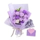 thumbnail image 3 of Ramo de regalo de flor de jabón rosa, ramo de jabón, ramo de flores grandes, rosas de jabón, arte para el día de la madre, decoración del hogar, Violeta, 3 of 8