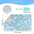 thumbnail image 2 of Ironing Mat Portable Ironing Blanket for Table Top Travel Ironing Pad for Washer Dryer 27.6" x 47.2" Light Blue Seashells and Starfish, 2 of 6