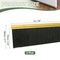 thumbnail image 2 of Uxcell Door Sweep Aluminum Alloy Brush Sweeps, Black PP Brush Fit for Gaps of Door Bottom - H-Shape Holder Gold 2.8 Inch, 2 of 5