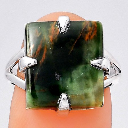 Turkish Rainforest Chrysocolla 925 Sterling Silver Ring s.7.5 Jewelry R-1305 SDR246328