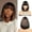 RSPO9#-10inchbob, variant on 10 Inch Straight Bob Wig with Bangs Synthetic Glueless Bob Wig with Brown Highlights, Ready to Go Short Wigs For Women 180 Density (Breathable Cap) (RSPO9#, 10inch)