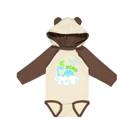 

Inktastic Pappy s Lil Dino- Cute Blue Baby Dinosaur Gift Baby Boy or Baby Girl Long Sleeve Bodysuit