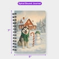 thumbnail image 5 of Hello Winter Vintage Siberian Husky Enjoys Snowy Day with Snowman Spiral Bound Journal Husky Dog Lover Gifts 5x7in Spiral Notebook - 12019, 5 of 5