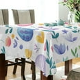 thumbnail image 5 of Yayeee Tablecloths 60" x 60" Rectangle Wrinkle Resistant Party Table Cover, Purple Easter Eggs, 5 of 8