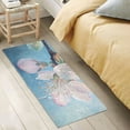thumbnail image 4 of Flower Blossom Drop Bathroom Rug 39x20 Non Slip Quick Dry Washable Bathroom Mats for Bedroom Living Room Kitchen, 4 of 7