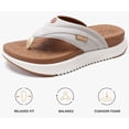 thumbnail image 4 of ONCAI Orthopedic Flip Flops Women with Arch Support Ladies Orthotic Recovery Sandals Comfortable Plantar Fasciitis Slip On Walking Sandal for Womans Indoor Casual Summer Khaki White Size 8.5, 4 of 8