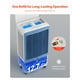 thumbnail image 4 of VEVOR Enfriador de aire evaporativo y enfriador de pantano, aire acondicionado con depósito de agua, control remoto, temporizador de 12 horas, 4 contenedores de hielo, 3 velocidades de ventilador, hum, 4 of 5