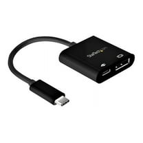 StarTech USB C to DisplayPort Adapter with 60W Power Delivery Pass-Through - 8K/4K USB Type-C to DP 1.4 Video Converter w/ Charging (241333)