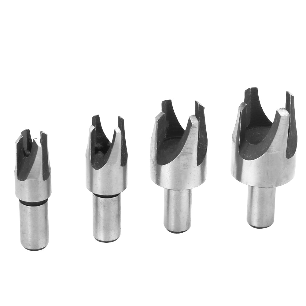 4Pcs Hex Shank Carbon Steel Round Drill Bit Wood Plug Cutter Cutting Tool Set 4Pcs Hex Shank Carbon Steel Round Drill Bit Wood Plug Cutter Cutting Tool Set