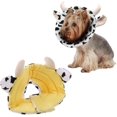 thumbnail image 4 of Cow Shaped Plush Cotton Dog Collar for Pets Neck Cone for Fast Healing, 4 of 5