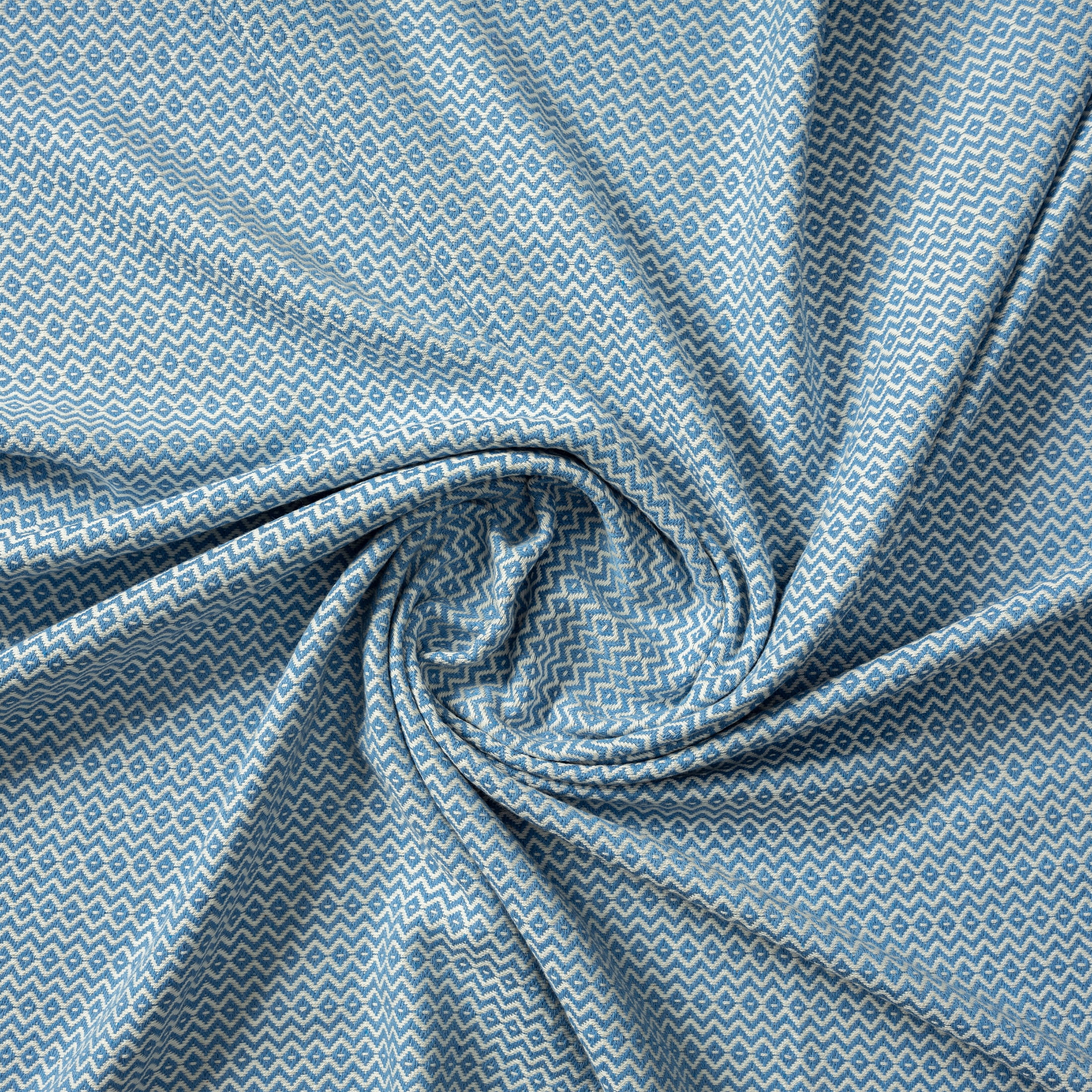 Ox Bay Shashi Light Blue Diamond Ultra-Soft Turkish Cotton Throw Blanket, 50" x 60"
