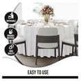 thumbnail image 6 of 12-Pack White Round Plastic Tablecloth Disposable – Size: 108 Inches – Round Plastic Table Cloths for Parties, Picnics & Formal Events, 6 of 7