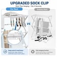 thumbnail image 6 of Enogets Expandable Clothes Drying Rack, Foldable & Collapsible Steel Laundry Drying Racks, White, 6 of 9