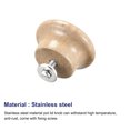 thumbnail image 4 of Universal Olla Tapa Perilla, Madera Reemplazo Perilla 49x26mm para Sartén Olla Cubierta Tapa, Paquete de 4, 4 of 5