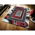 thumbnail image 3 of MDA Rug Imports Glamour Red/Black Polypropylene Area Rug 5'2'' Round 5' Round Round, 3 of 5