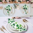 thumbnail image 3 of St Patricks Day Cloth Napkins, Green Shamrock Spring Watercolor Lucky Leaf Washable and Reusable Dinner Napkins Set of 4, Table Napkin for Kitchen Party Birthday Wedding Hotel Housewarming 20"x20", 3 of 9