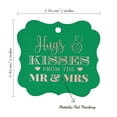thumbnail image 7 of Inkdotpot Hang Tags Hugs & Kisses From The Wedding Favor Bracket Shape Gift Tags Real Rose Gold Foil Bonbonniere Tag Pack Of 100, 7 of 7