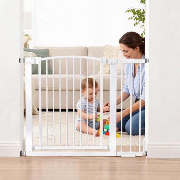 Pet Safety Gate, 30–41 Inch Wide Pressure Mount Dog Gate 2.36"W x 29.92"H