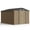 Brown-10x10ft, variant on 8' x 6' Outdoor Storage Shed, Lofka Garden Metal Shed with Double Lockable Doors and Air Vents for Patio, Garden, Backyard, Lawn, Gray