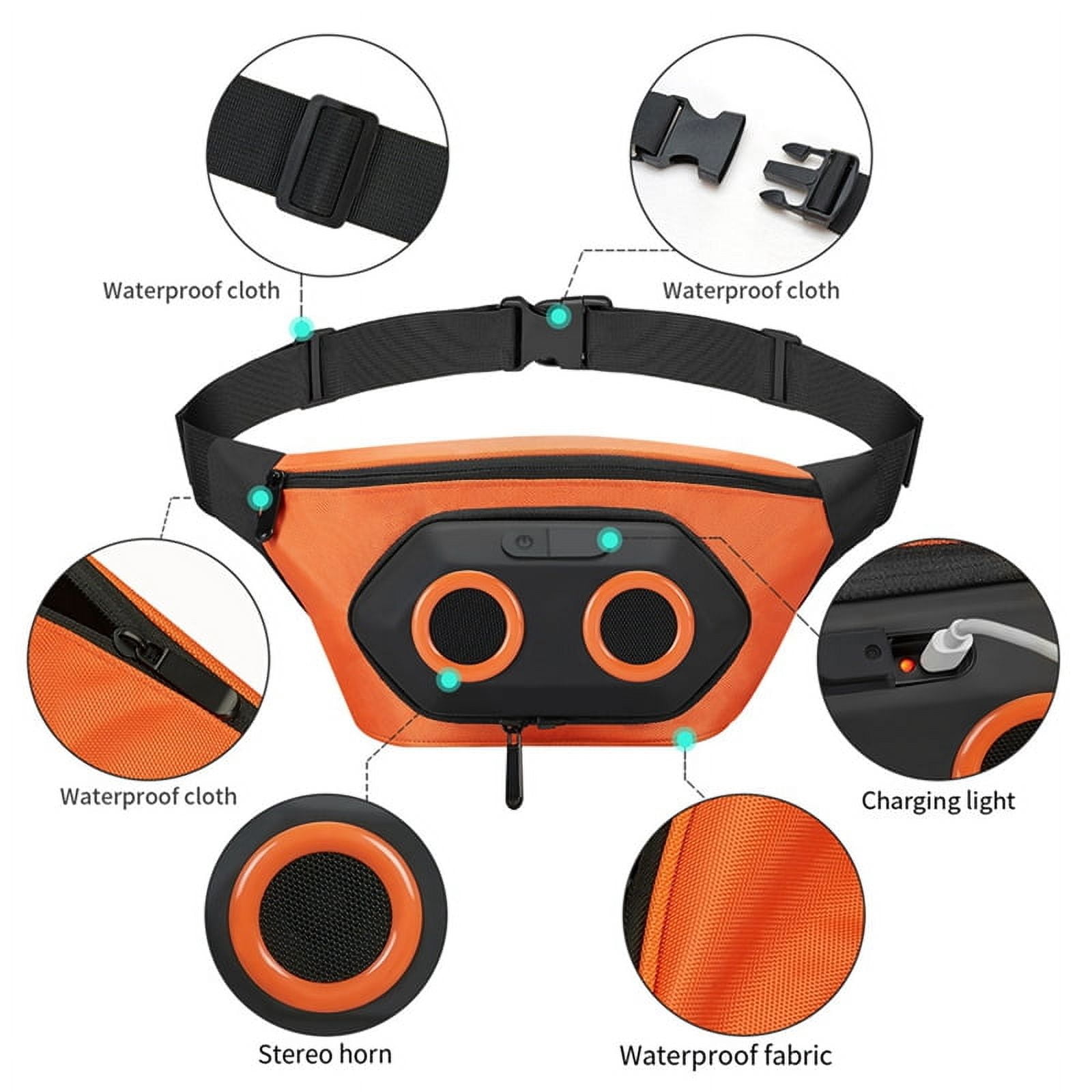 Portable Bicycle Speaker Fanny Pack Bluetooth Sound Audio Sports Waterproof Outdoor Running Climbing Sports Speaker,A