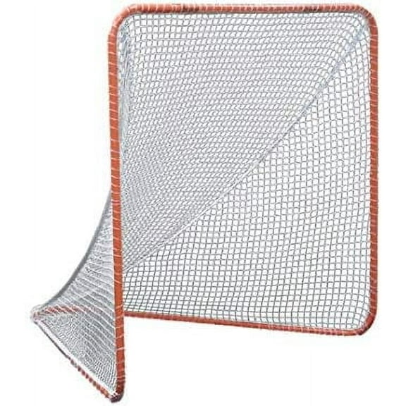 Official Lacrosse Goal with a 6mm Net, Orange, 100% Steel Frame, 6 x 6-Foot, Standard, 72″ x 72″