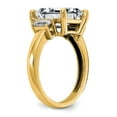 thumbnail image 7 of 14K Yellow Gold Ring Band Moissanite Octagon Emerald White Baguette, Size 5, 7 of 7