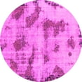 thumbnail image 1 of Ahgly Company Indoor Round Abstract Pink Modern Area Rugs, 6' Round, 1 of 4