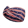 thumbnail image 5 of Yoyauz Women's American Flag Independence Day Star Elements Headband Vintage Knot Sweat Wicking Yoga Running Sports Headband is suitable for travel, party, festival, 5 of 5