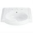 thumbnail image 2 of Kohler K-2287-8 Devonshire 24" Pedestal Bathroom Sink with 3 Holes Drilled and Overflow, 2 of 2