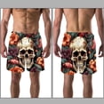 thumbnail image 3 of luoweisi Men's Beach Shorts Quick Dry Swim Trunks with Mesh Lining Skull L, 3 of 5